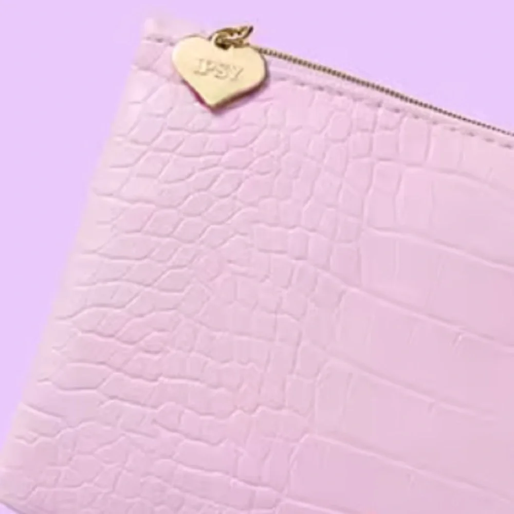 Ipsy ‘Self Love’ Light Pink Embossed Cosmetic Glam Bag